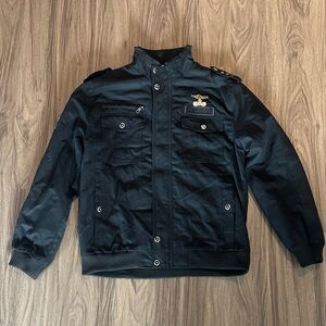 Men's Black Military Field Jacket